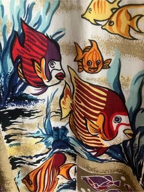 reyn spooner Tan Multicolor Tropical Fish Print Button Down Shirt